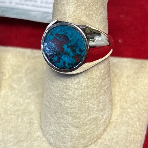 mens sterling silver ring Size 9 Shattuckite