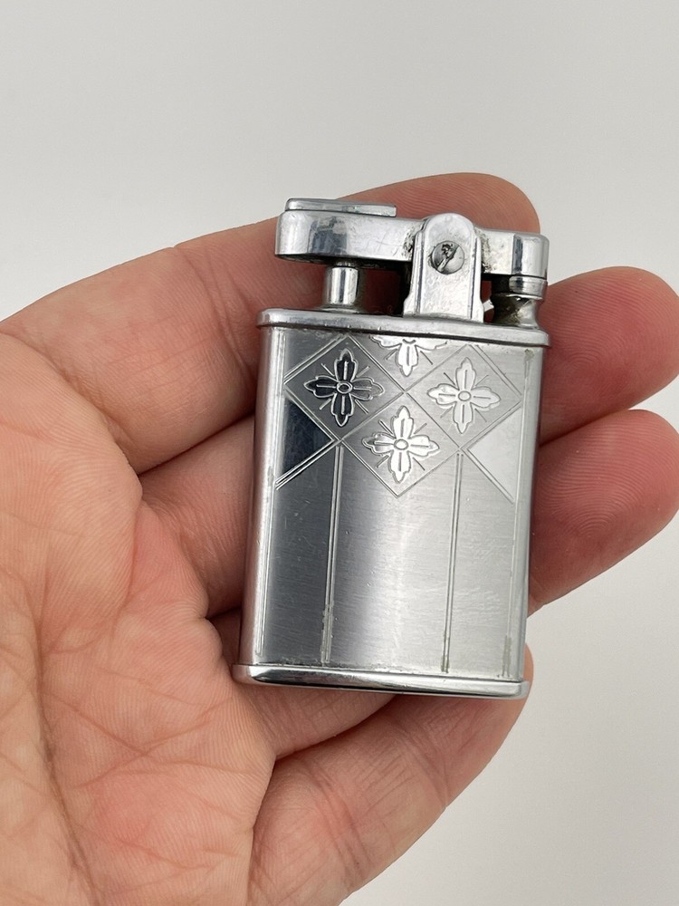 Vintage Ronson GEM Pocket Lighter 1950 w/ Box and Instructions