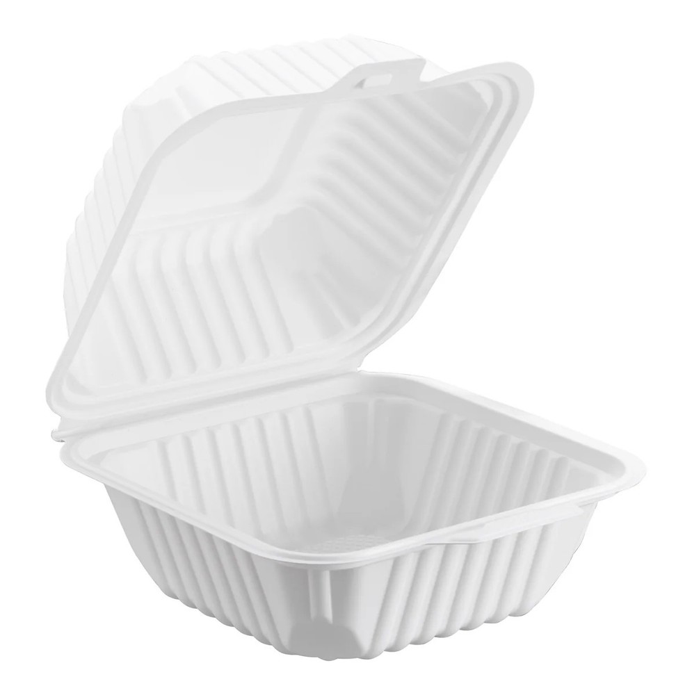 ProTakeOut, [5" x 4.5"] White, 1-Comp, 250 Pack   Hinged Take-Out Containers