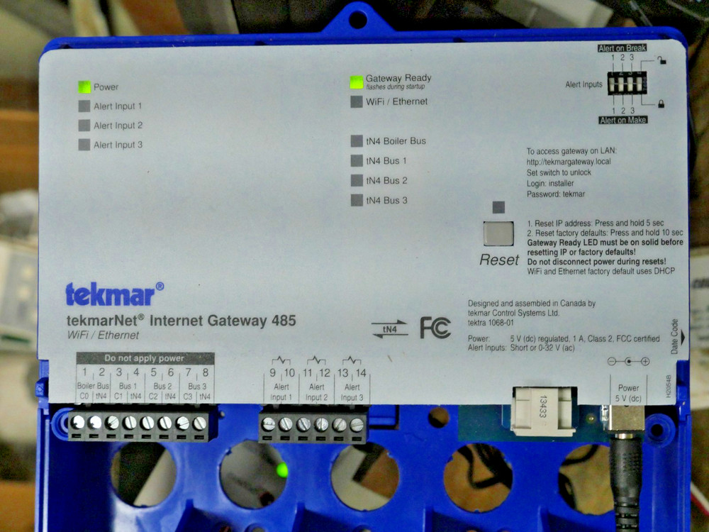 Tekmar 485 Internet Gateway / Lightly used NO POWER ADAPTER