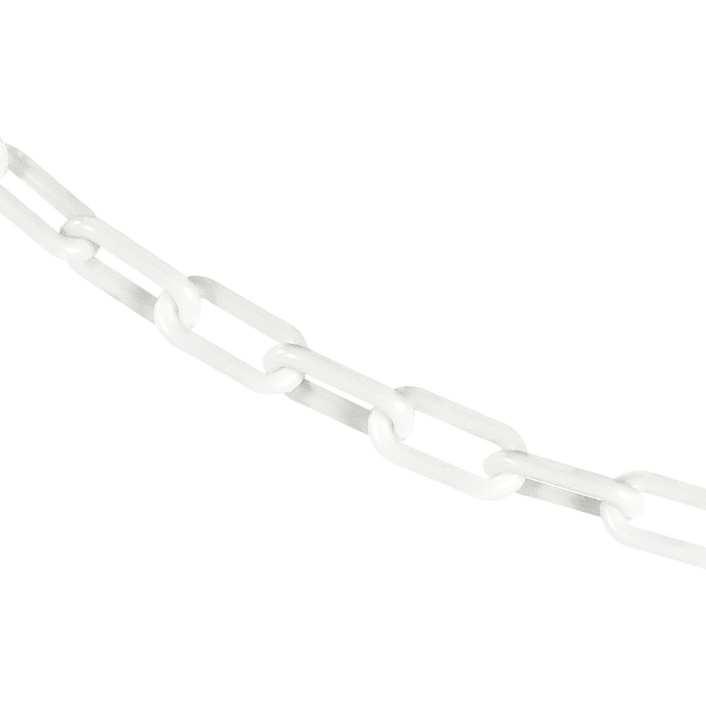 Lightweight 25-Foot White Plastic Barrier Chain - Eco-Friendly Safety Solution