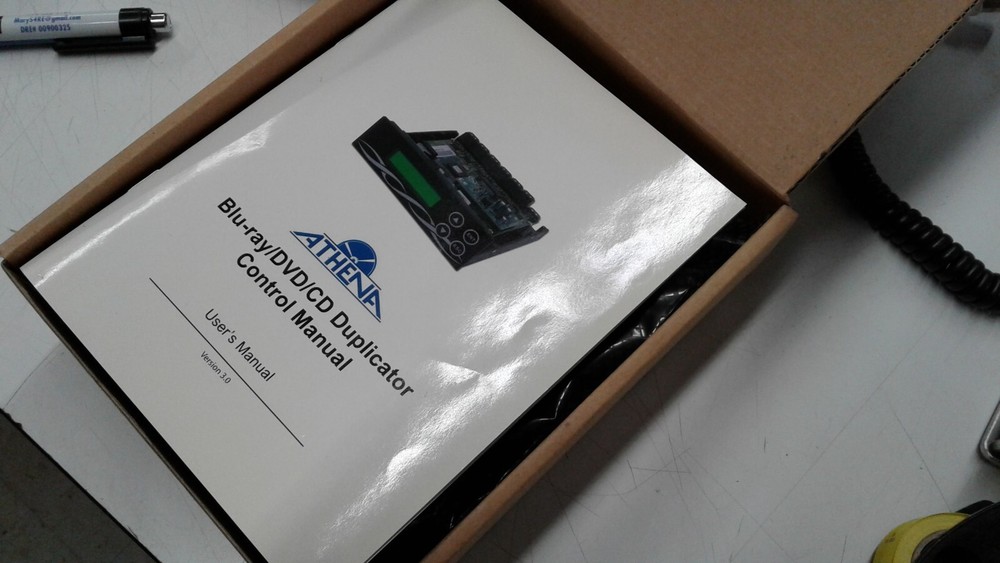 Athena SATA CD/DVD/Blu Ray Duplicator Controller 1-8 with Cables