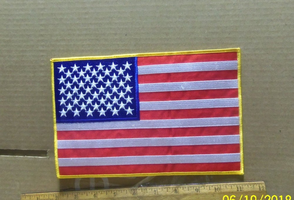 United States Flag Embroidered Back Patch