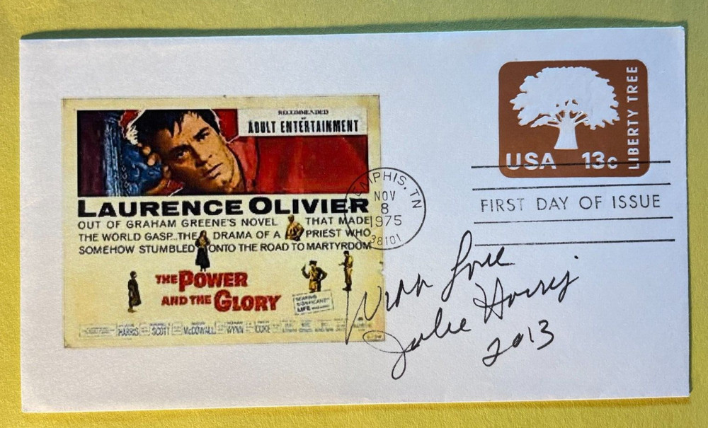 SIGNED JULIE HARRIS FDC AUTOGRAPHED FIRST DAY COVER - DECEASED