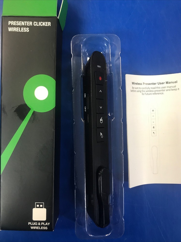 Wireless Presenter Remote with Air Control, Rechargeable USB Presentation Cli...