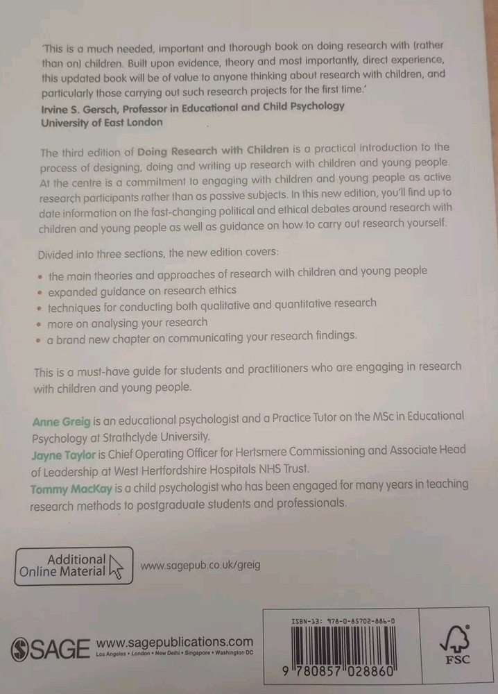 Doing Research with Children: A Practical Guide, Tommy MacKay