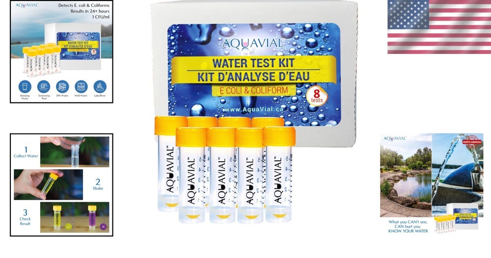 E. Coli Testing Kit - 8 Pack for Water Quality
