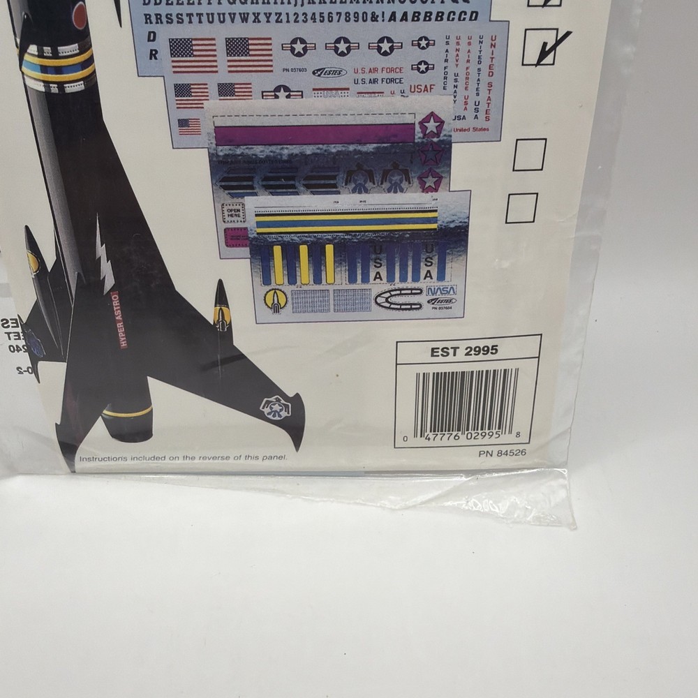Estes Accessories Decals Hyper Astro EST 2995