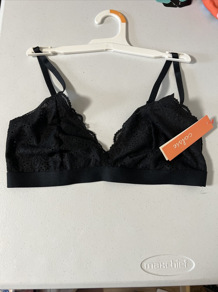 Black Lace Bralette Size M Colsie