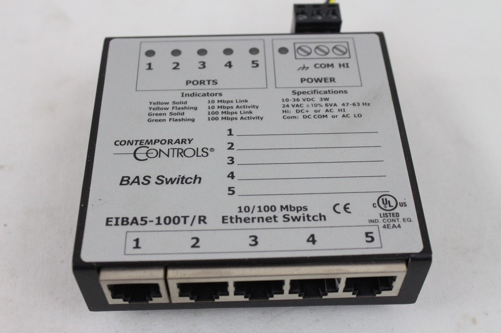 Contemporary Controls EIBA5-100T/R Panel Mount Bas Switch Ethernet 233E