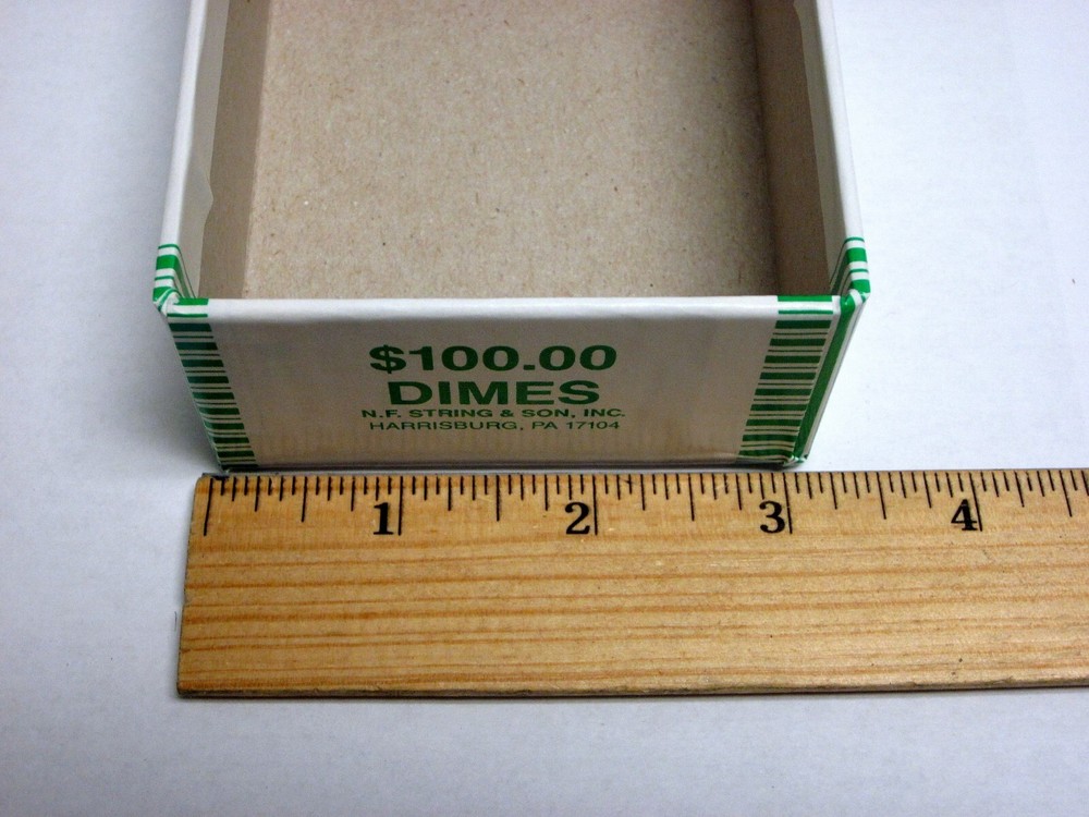 Never Used Bank Teller Coin Roll Storage Boxes - Dimes