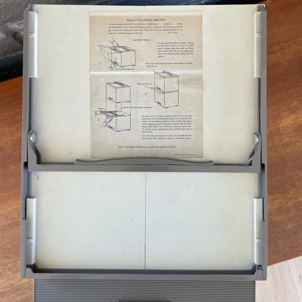 Swayer Tray-Master Slide File with 9 Empty Easy Edit Slide Trays
