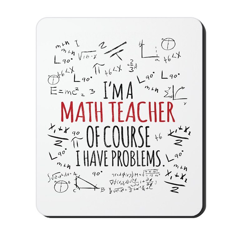 CafePress Math Teacher Problems Mousepad  (1931750392)