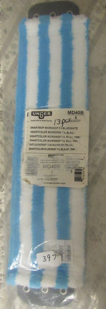 Unger Flat Cut End Wet Mop Microfiber Blue MD40B