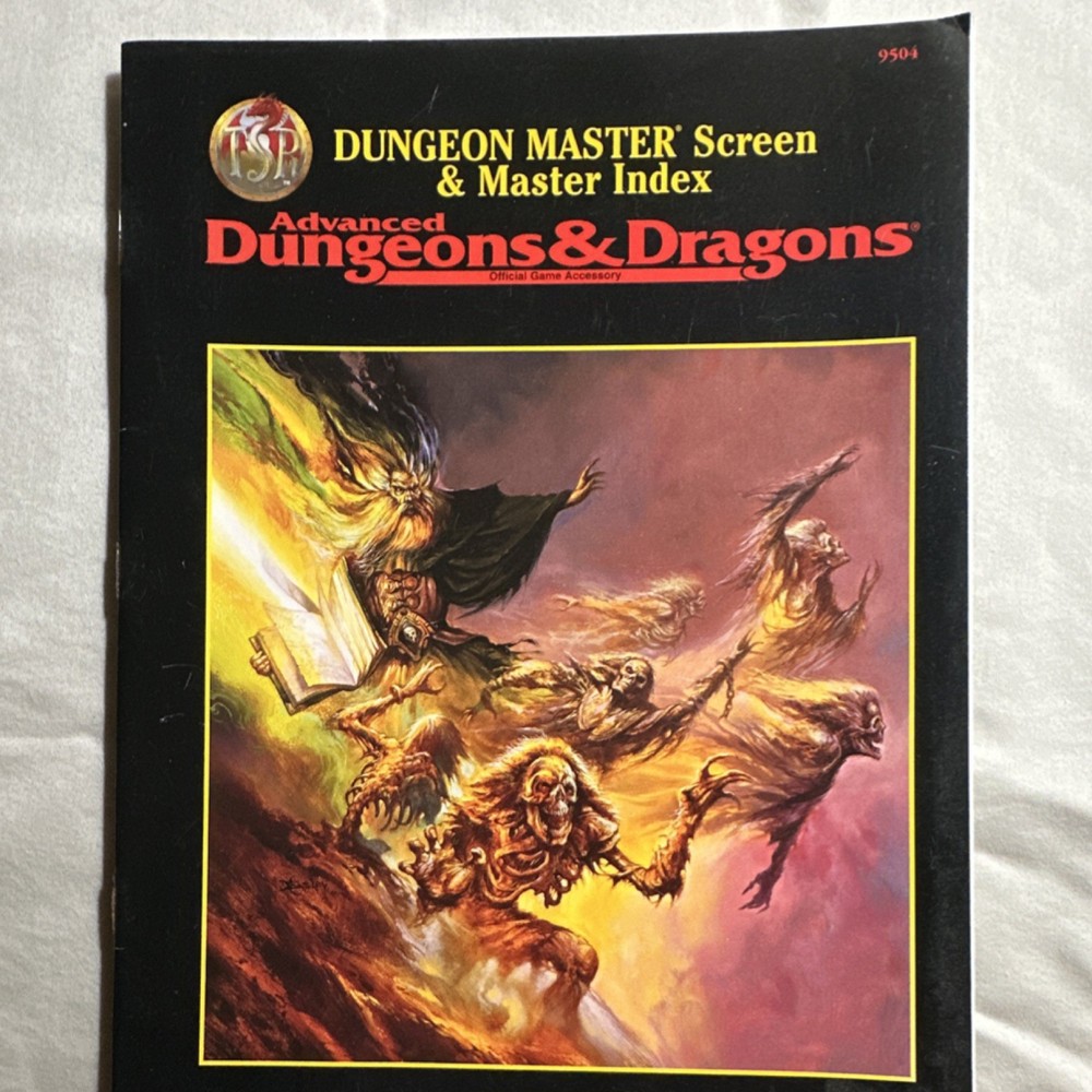 TSR Advanced Dungeons & Dragons Dungeon Master's Screen & Master Index 9504