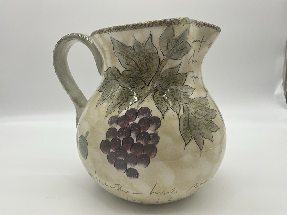 Tabletops Unlimited Barth & Dreyfuss Sorento Pattern Pitcher Olive Grove Pattern