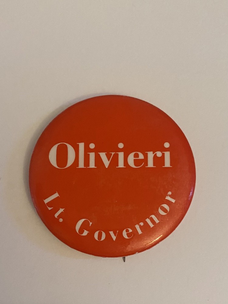 Vote Olivieri Lt. Governor Pin Back Button P160