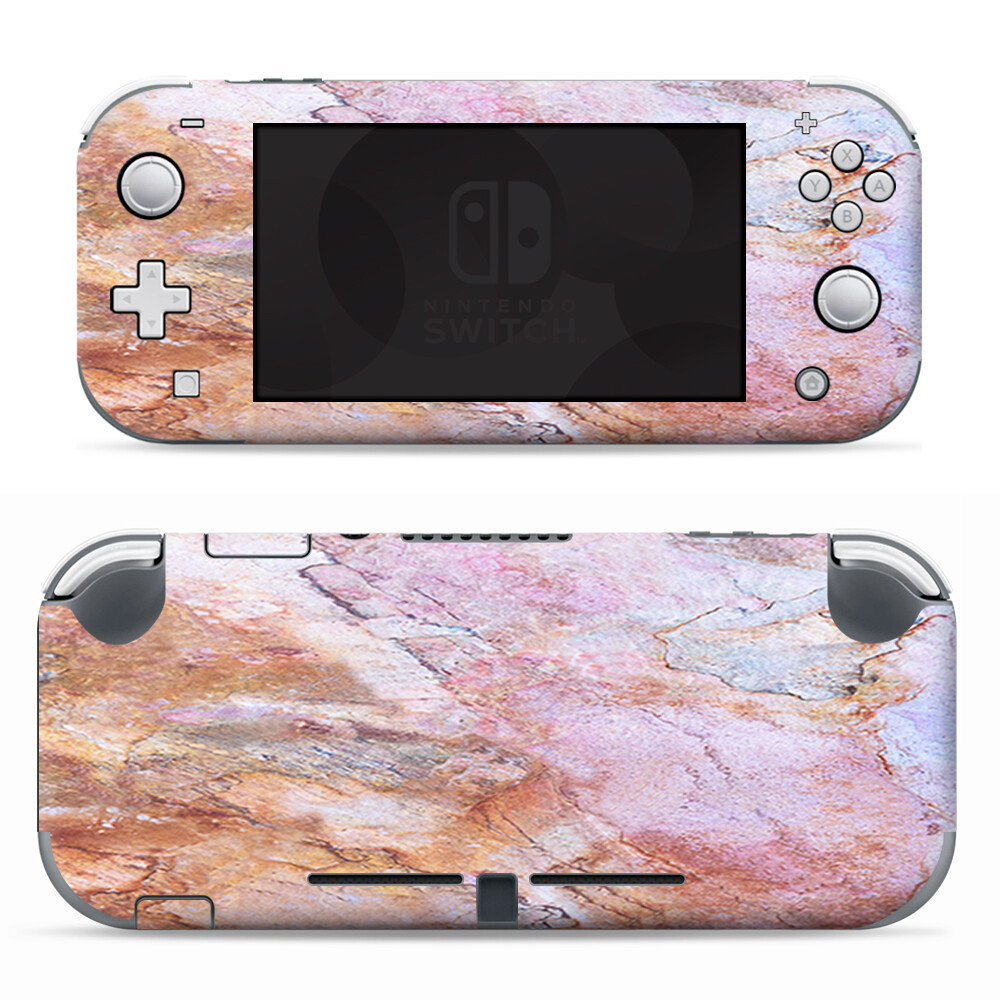 Skins Decals wrap for Nintendo Switch Lite - Rose Peach Pink Marble Pattern