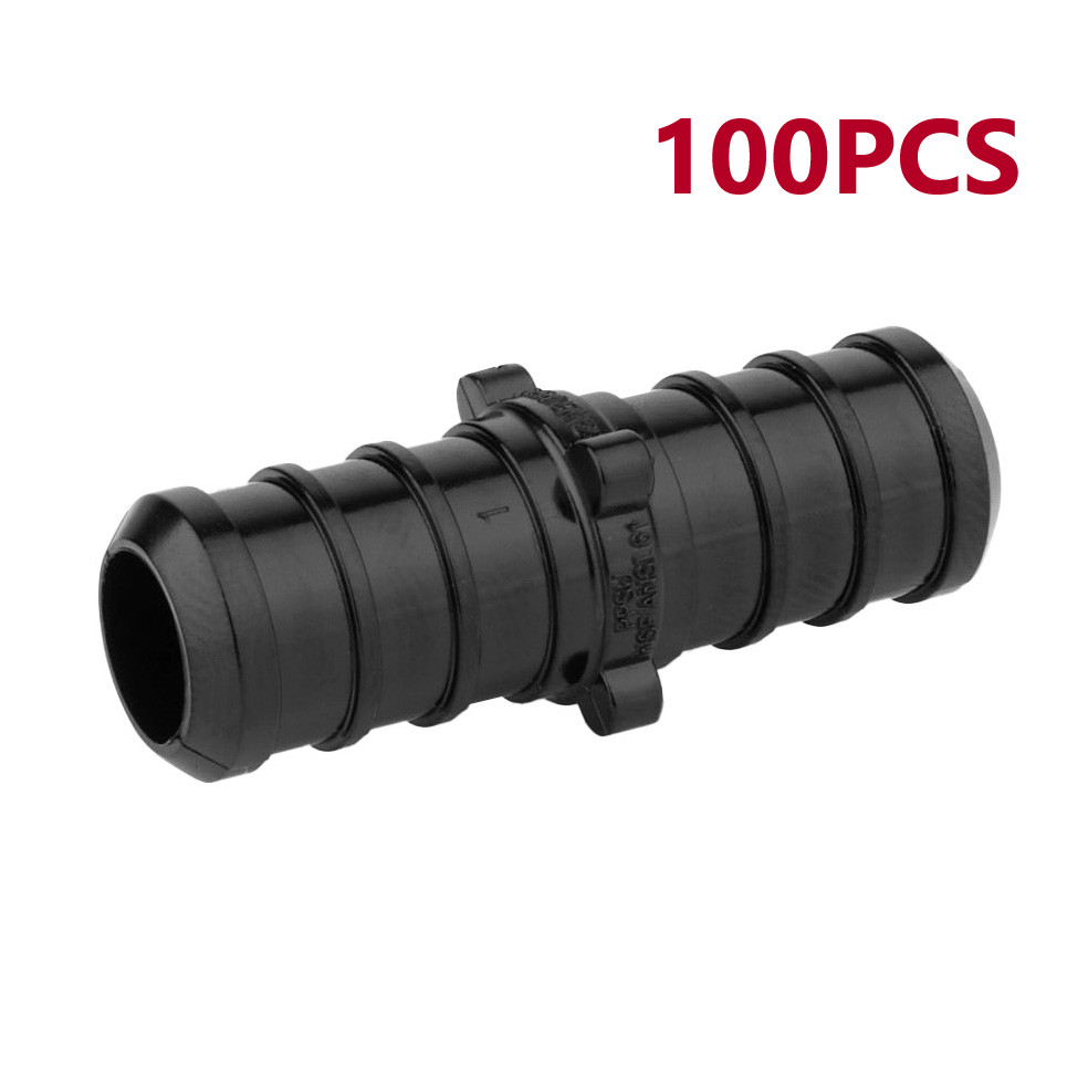 EFIELD 100PCS 1/2" Pex Poly PPSU Barb Crimp Coupling-NSF, cUPC (Lead Free)