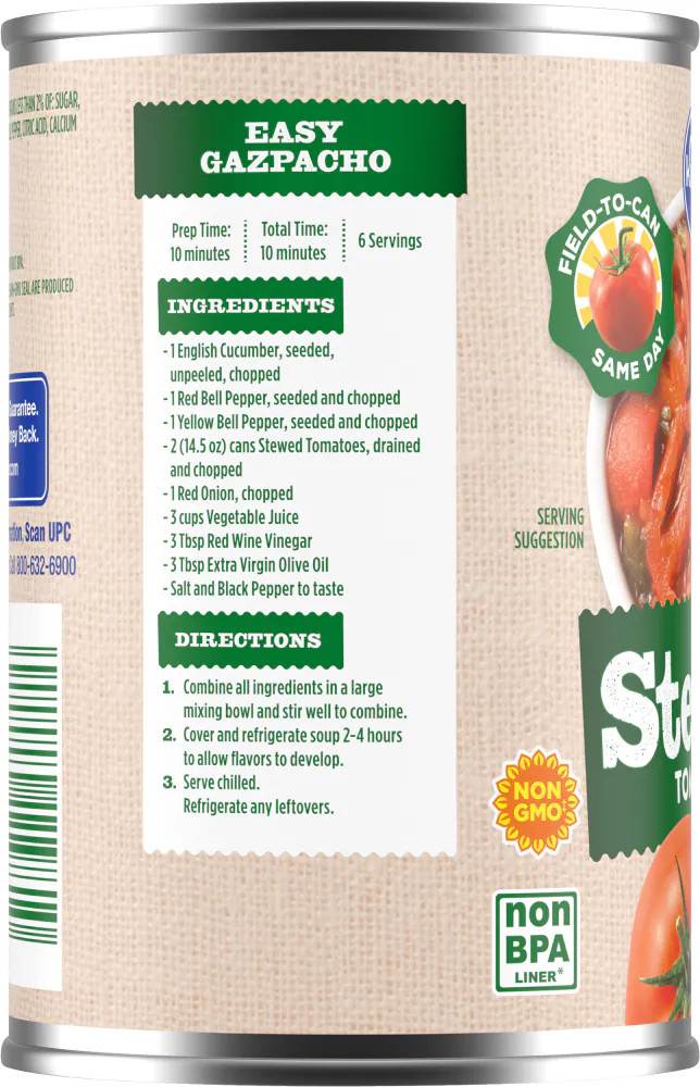KG Stewed Tomatoes 14.5 oz - 5 Pack