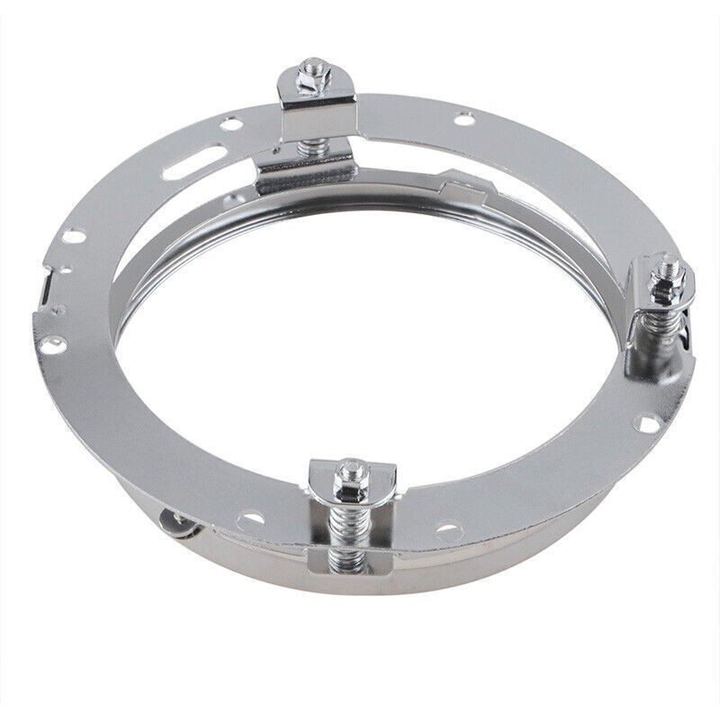 Chrome Fits for 1994-13 Harley Electra Glide 7" Headlight Ring Bracket Mounting