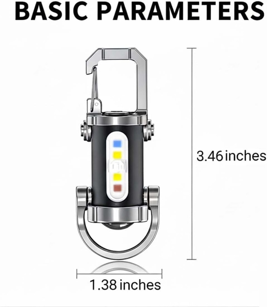 Portable Rechargeable Bright Keychain Flashlight Phone Charger,Emboadlie Mode AE