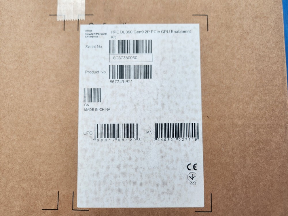 HP 867249-B21 DL360 Gen9 2P PCIe GPU Enablemnt