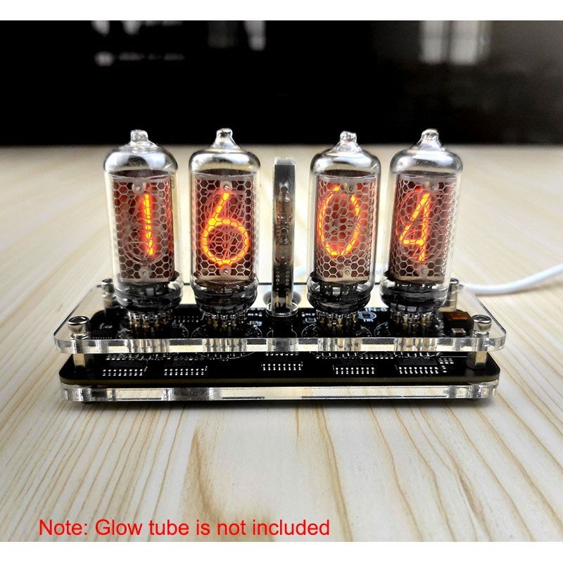 IN-8 4Digit Nixie Tube Clock Desktop Clock Advanced+LED Backlight Remote Control