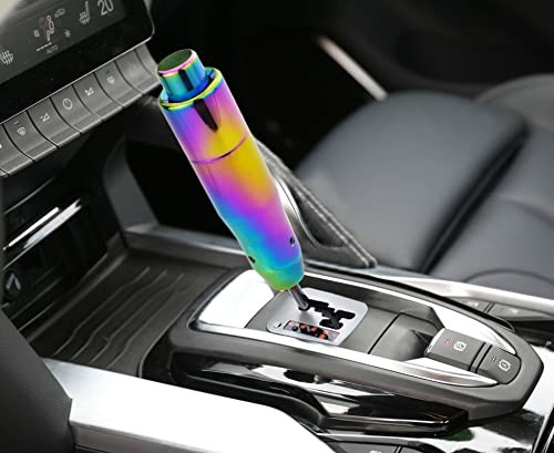 5" Long Weighted Gear Stick Shift Handle Automatic Push Button Colorful