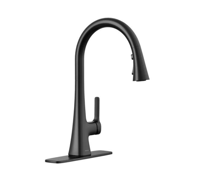 Kohler Guild Pull-down Kitchen Sink Faucet with Three-function Sprayhead - Black