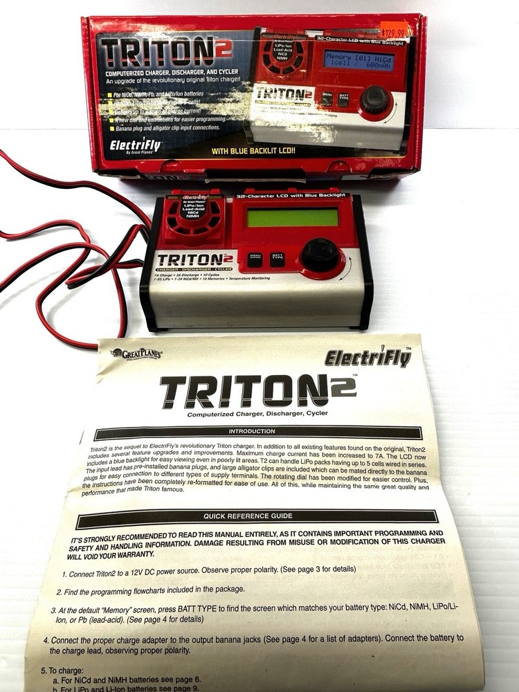 Electrifly Triton 2 Computerized RC Multi Charger Full Tested CLEAN - GPMM3153