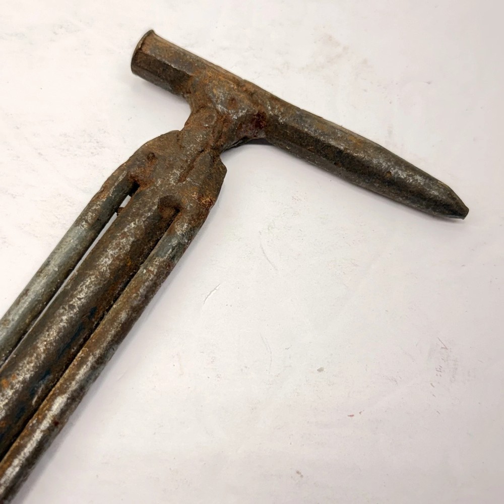 Vintage Rustic Hammer Pick Chisel Point Unique Loop Handle Tool