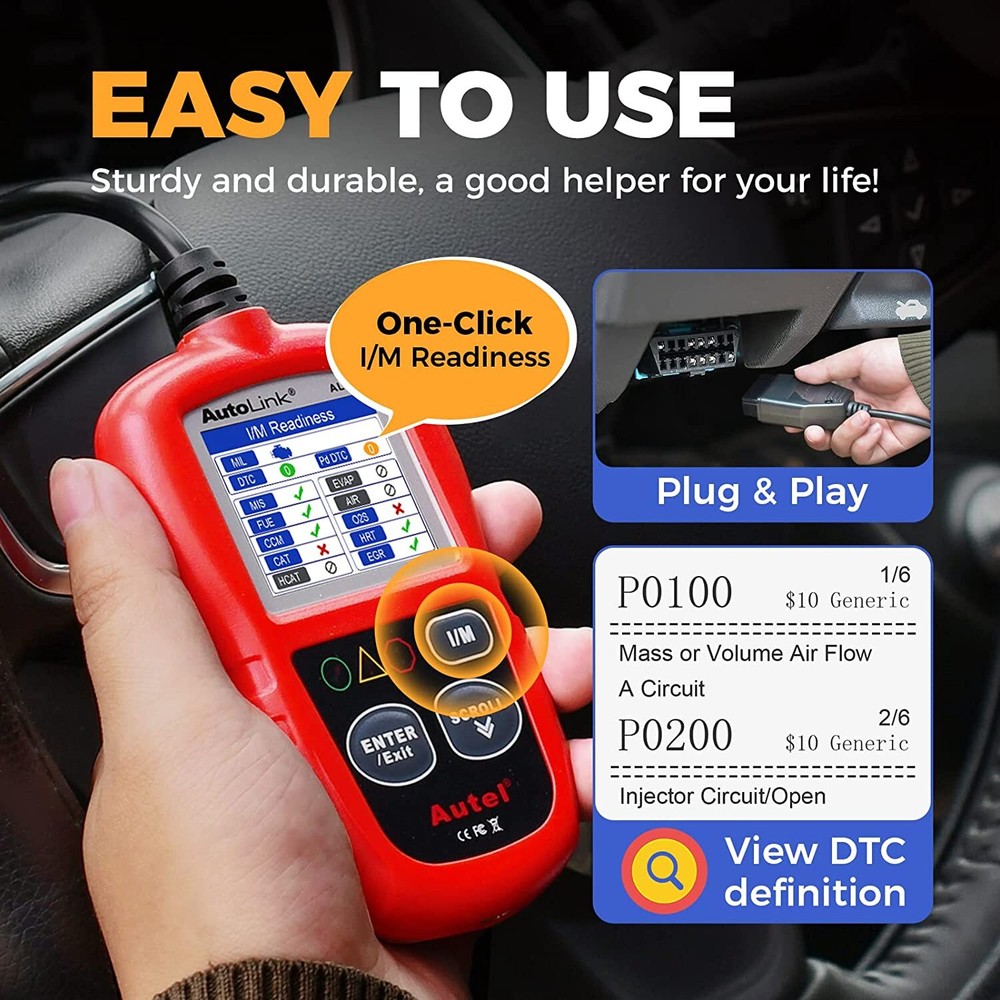 2026 Autel Autolink AL319 OBD2 CAN OBDII Car Code Reader Diagnostic Scanner Tool