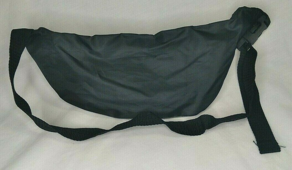 Crown Royal Gray & Black Adjustable Strap Fanny Pack Bag EUC