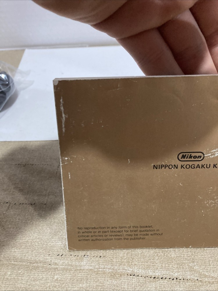 Nikon FG Instruction Manual, Original c1982