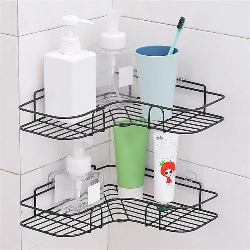 Shower Caddy Shelf Bathroom Corner Bath Storage Holder Organizer Triangular Rack