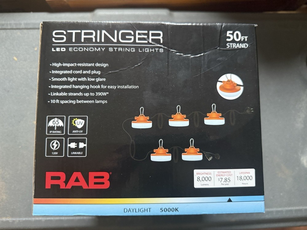RAB Stringer led String Lights 50ft