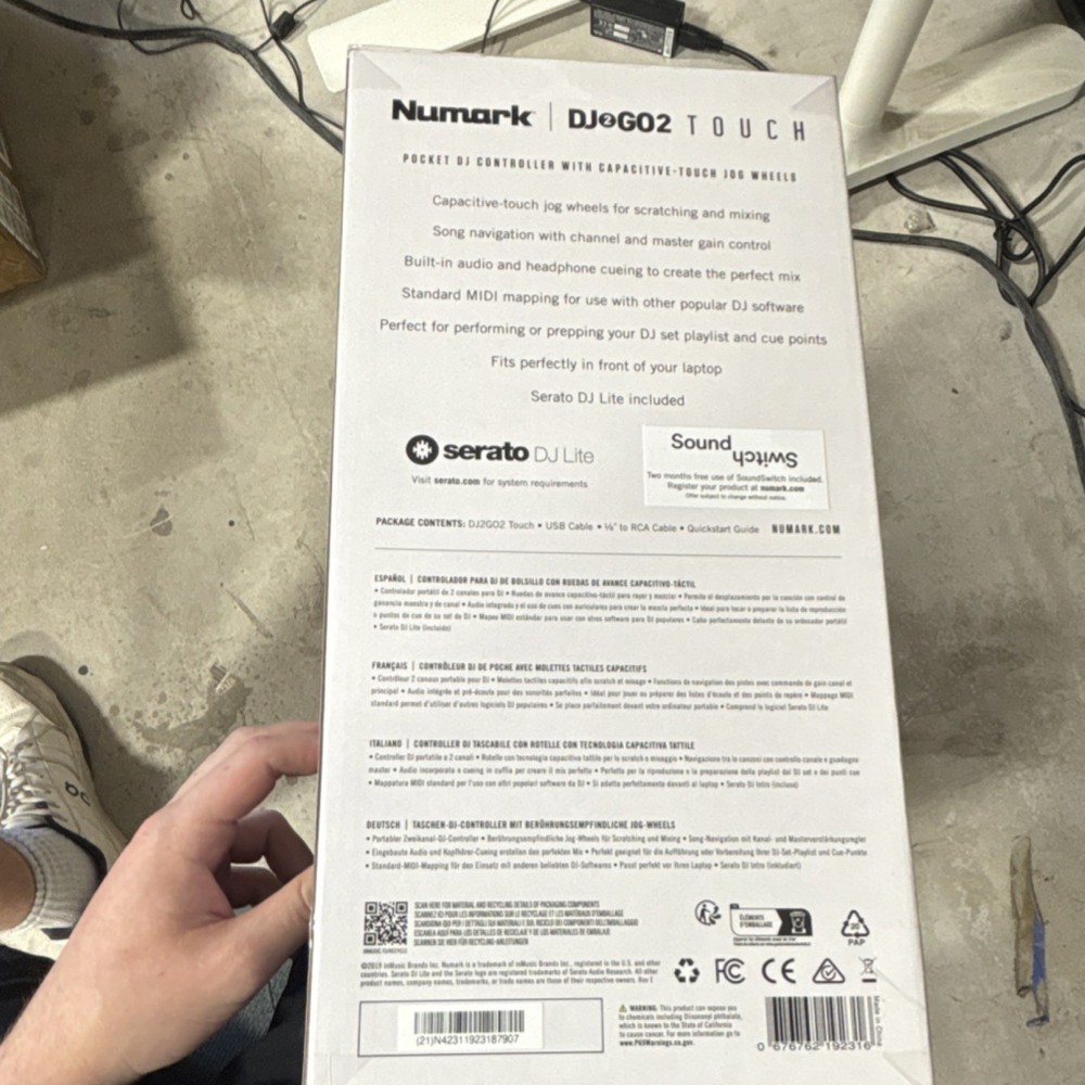 Numark DJ2GO2 Touch Portable Double Deck Controller Built-In Audio Interface