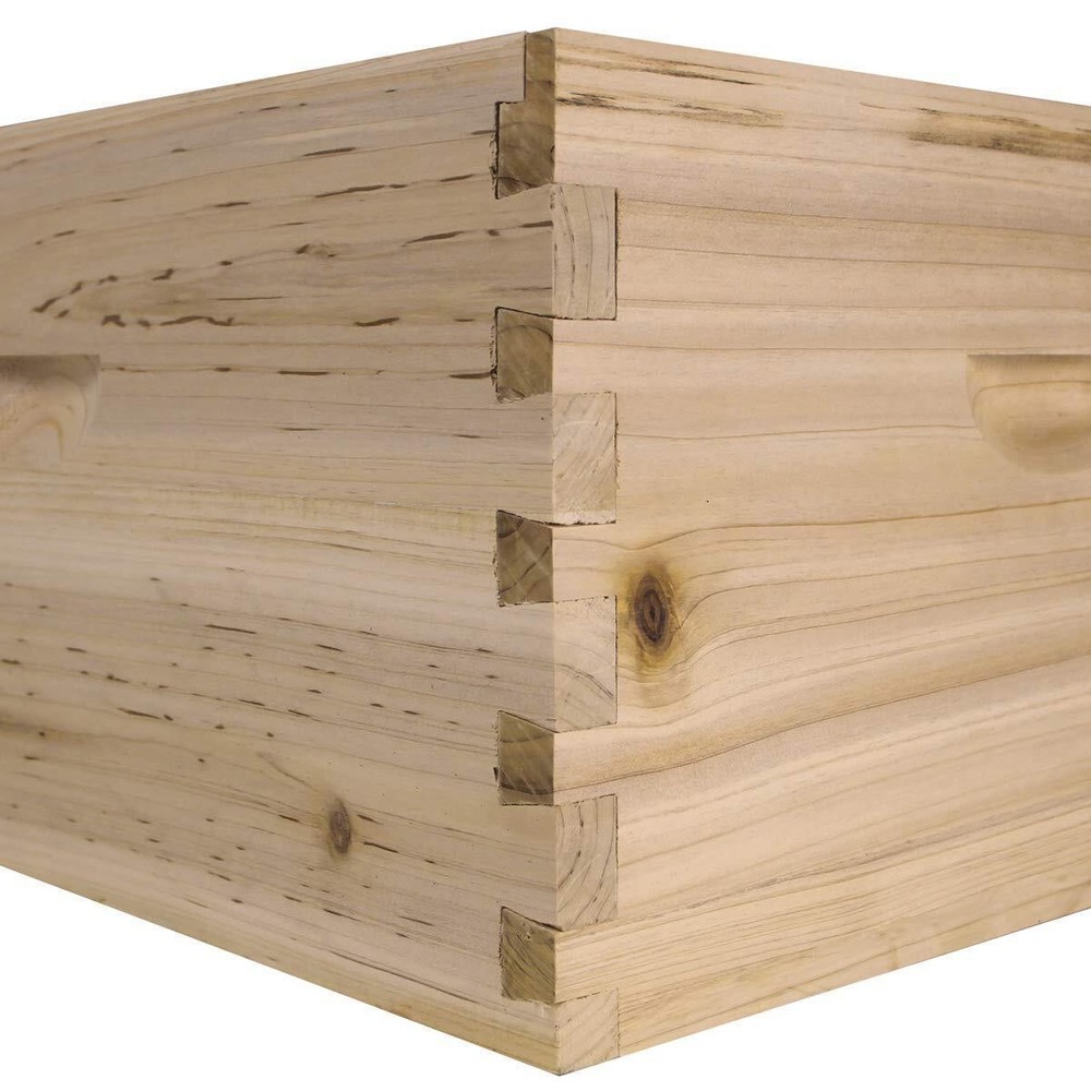 NuBee 10 Frame Complete Beehive Kit – Unassembled (1 Deep + 1 Medium Boxes) with