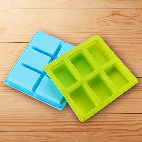 3 Pack Rectangular Silicone Soap Mold Tray Cake Cookie Making Molds, 6 Cavities