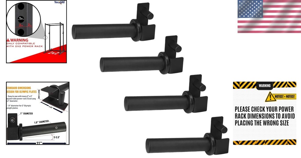 Easy Install Power Rack Plate Holder Attachment
