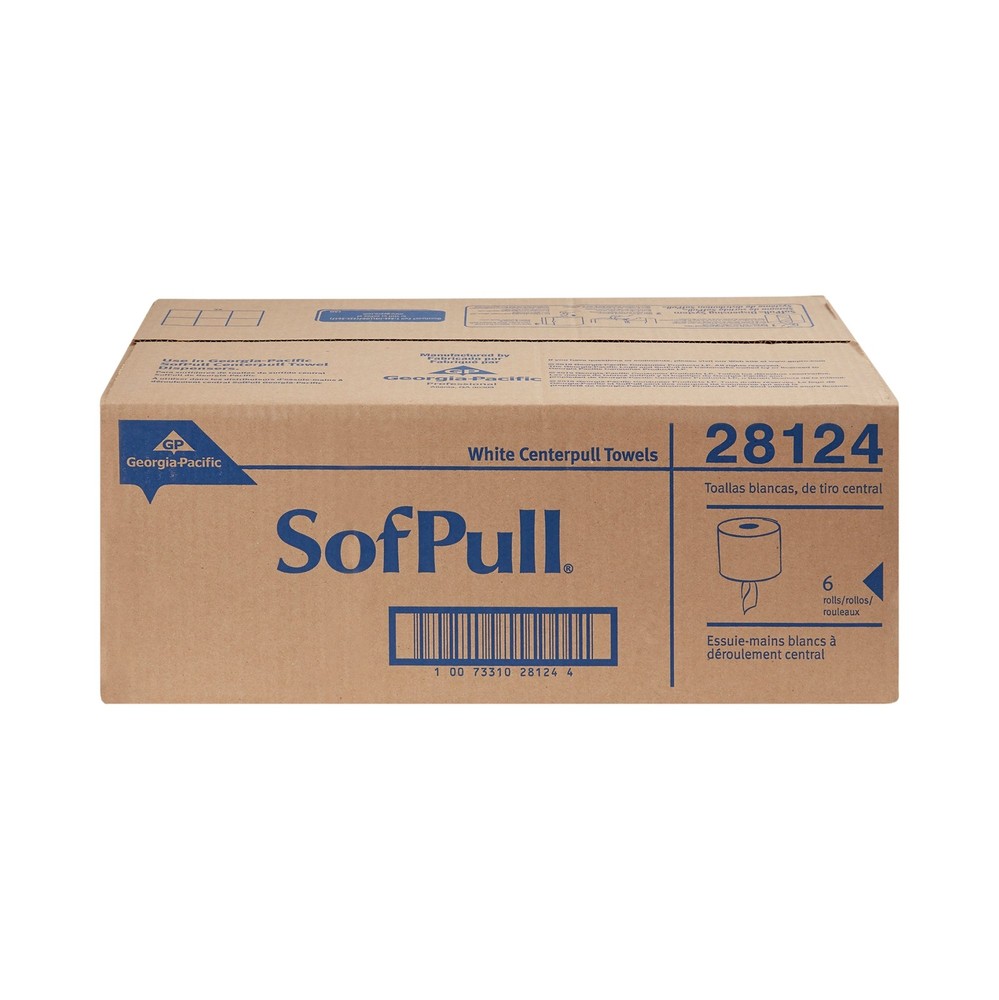 Georgia Pacific SofPull Paper Towels Center Pull Roll 7.8 X 15" 28124 Case of 6
