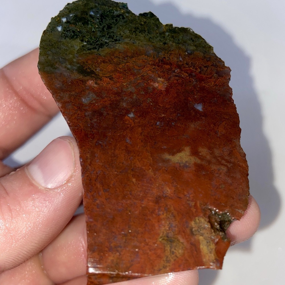 Green Red Moss Agate Rough 3.84 Oz