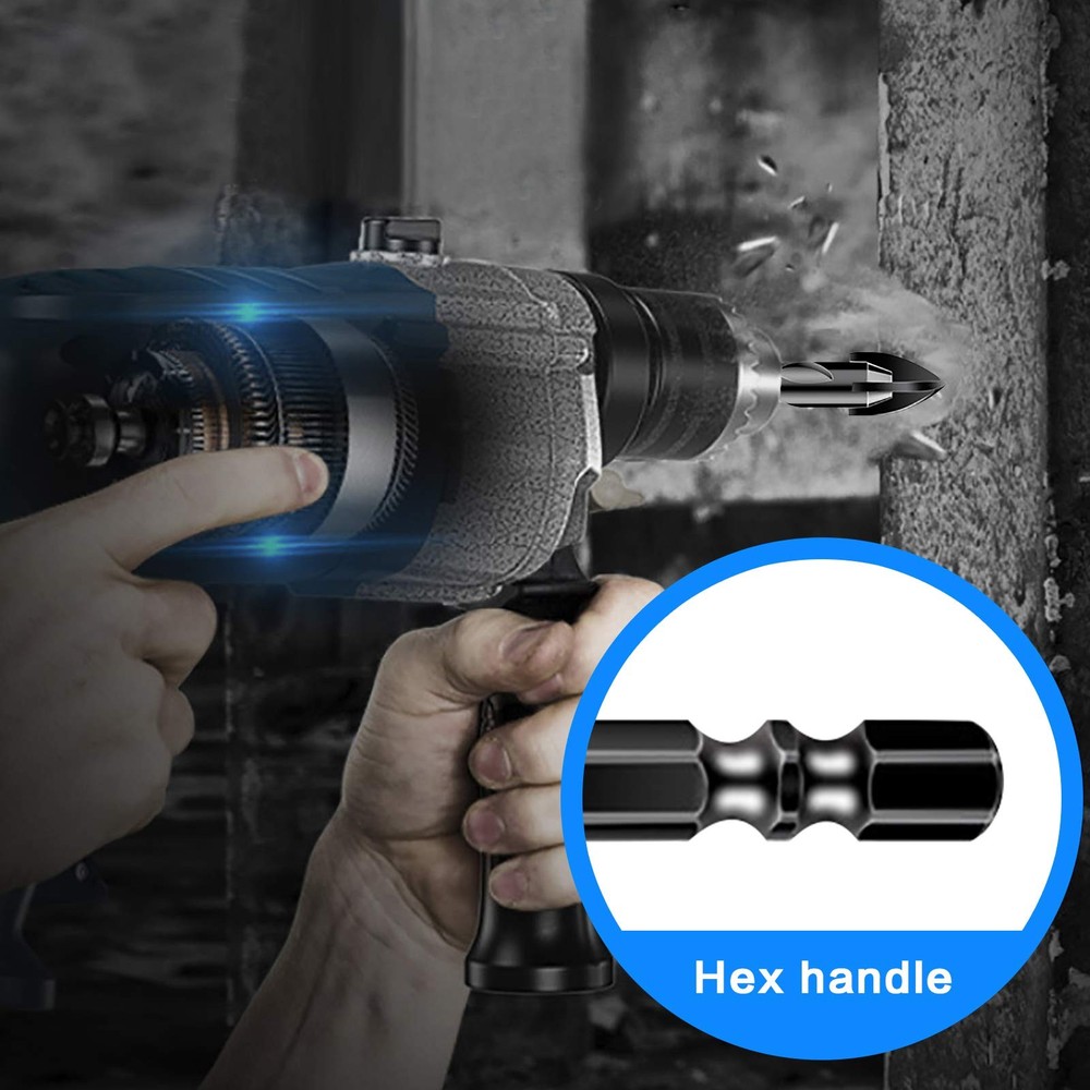 5 Pcs Masonry Concrete Drill Bit Set for 5 Pack Multiple Sizes (3/16"-1/2")