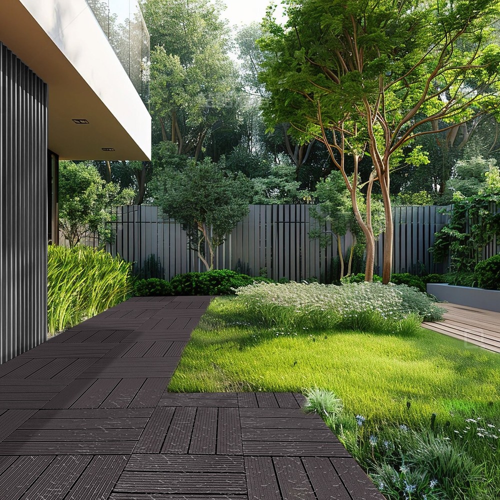 Interlocking Deck Tiles 54 Pack,12"x12" 54 sq. ft Plastic Waterproof Outdo