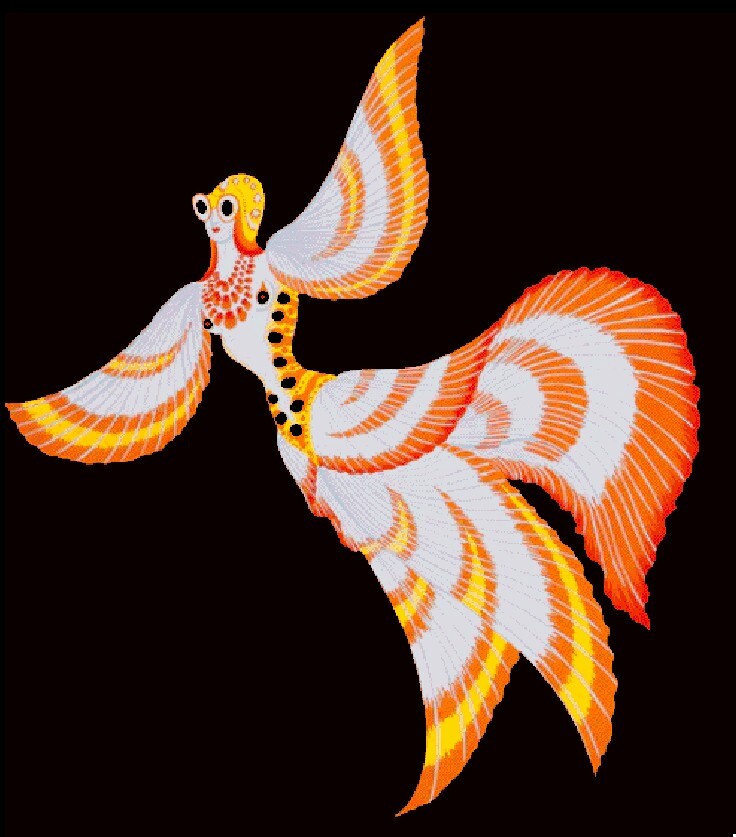 Erte Flying Fish I Cross Stitch Pattern Design + Photo + Pattern Keeper File