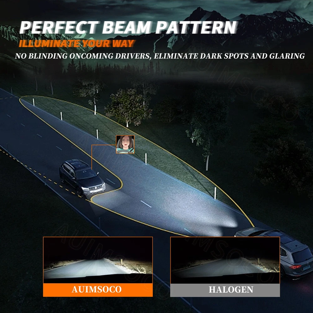 For Freightliner Cascadia 2008-2021 LED Headlight High Low Bulb Kit Super Bright