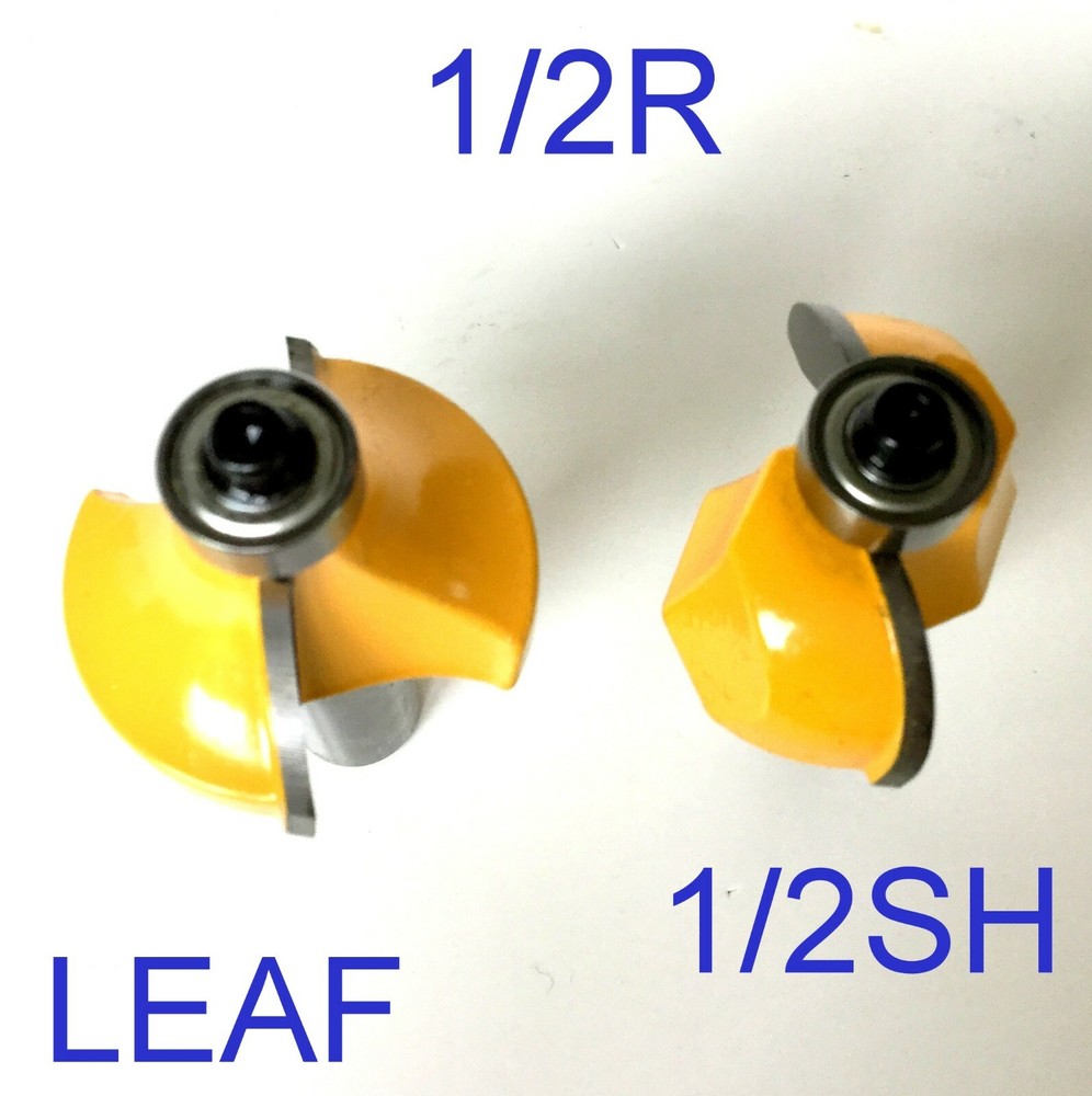 2 pc 1/2" SH 1/2" Radius Drop Leaf Table Router Bit Set S