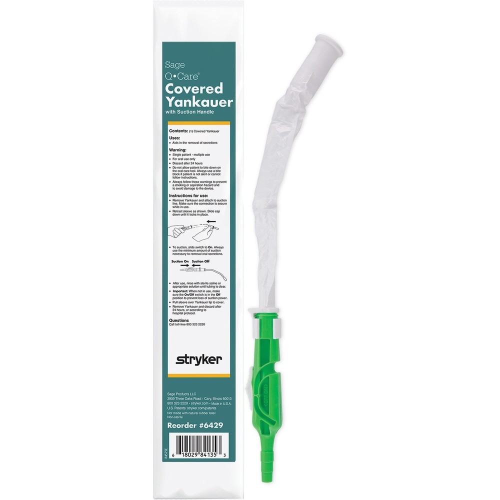 Sage Covered Yankauer with Suction Handle - Sage Products 6429