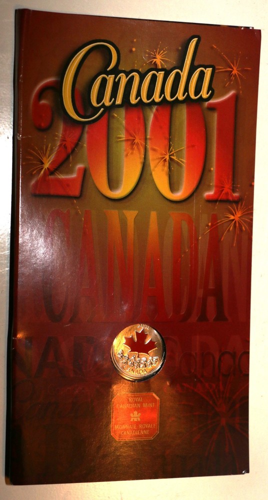 2001P RCM CANADA 25 CENT - Painted Red Maple Leaf Orig. Pkg.
